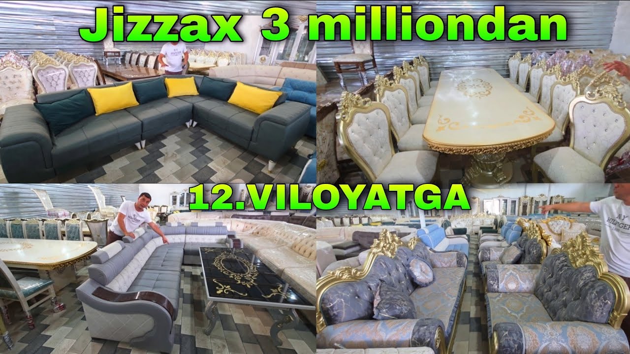JIZZAX MEBEL 12.VILOYATGA Yumshoq mebel Stol stul narxlari 2025 KAMOLIDDIN.UZ Жиззах мебел 2025