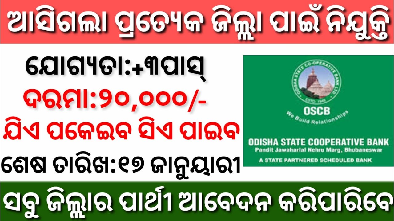 Districtwise Recruitment // Odisha District Level Job 2021-2022//Odisha Govt jobs 2021//District Job