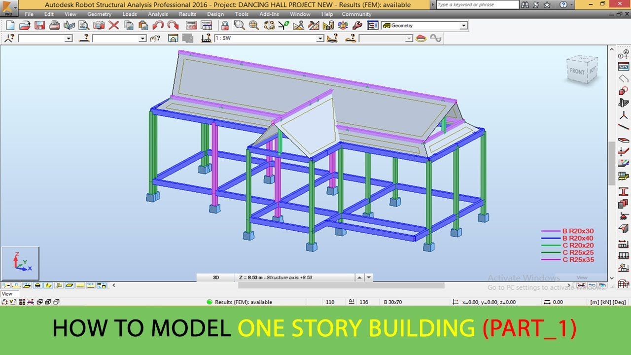 How To Model One Story Building Part 1