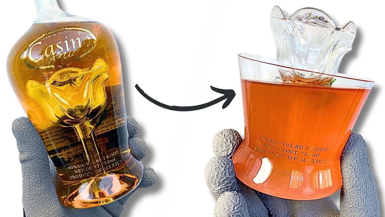 Cosmo Glass Made From Tequila Bottle&hellip; With a Rose That Hits Your Nose