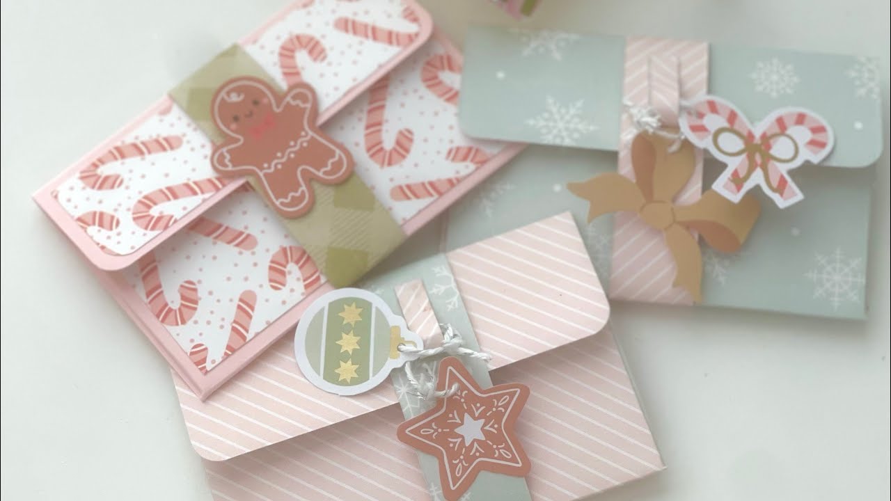 Quick Gift Card Holders Belly Band w/ Dangles 6x6 One Sheet Wonder 🎄Christmas