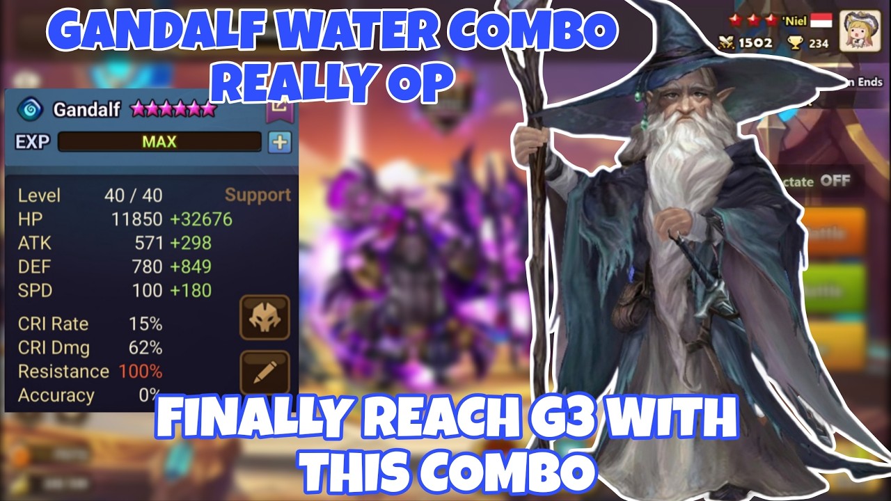 RTA Season 36! Water Gandalf Really OP This Season Finally I can Reach G3 - Summoners War