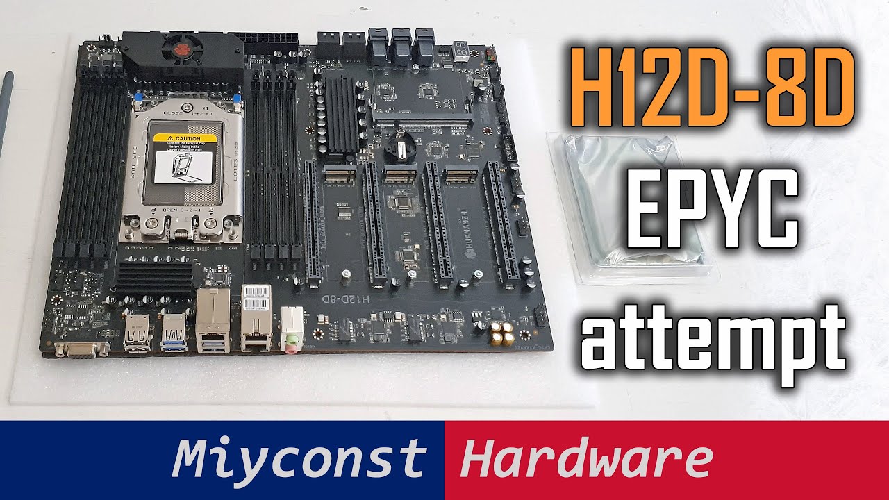 Huananzhi H12D-8D EPYC motherboard – unboxing and first boot attempt