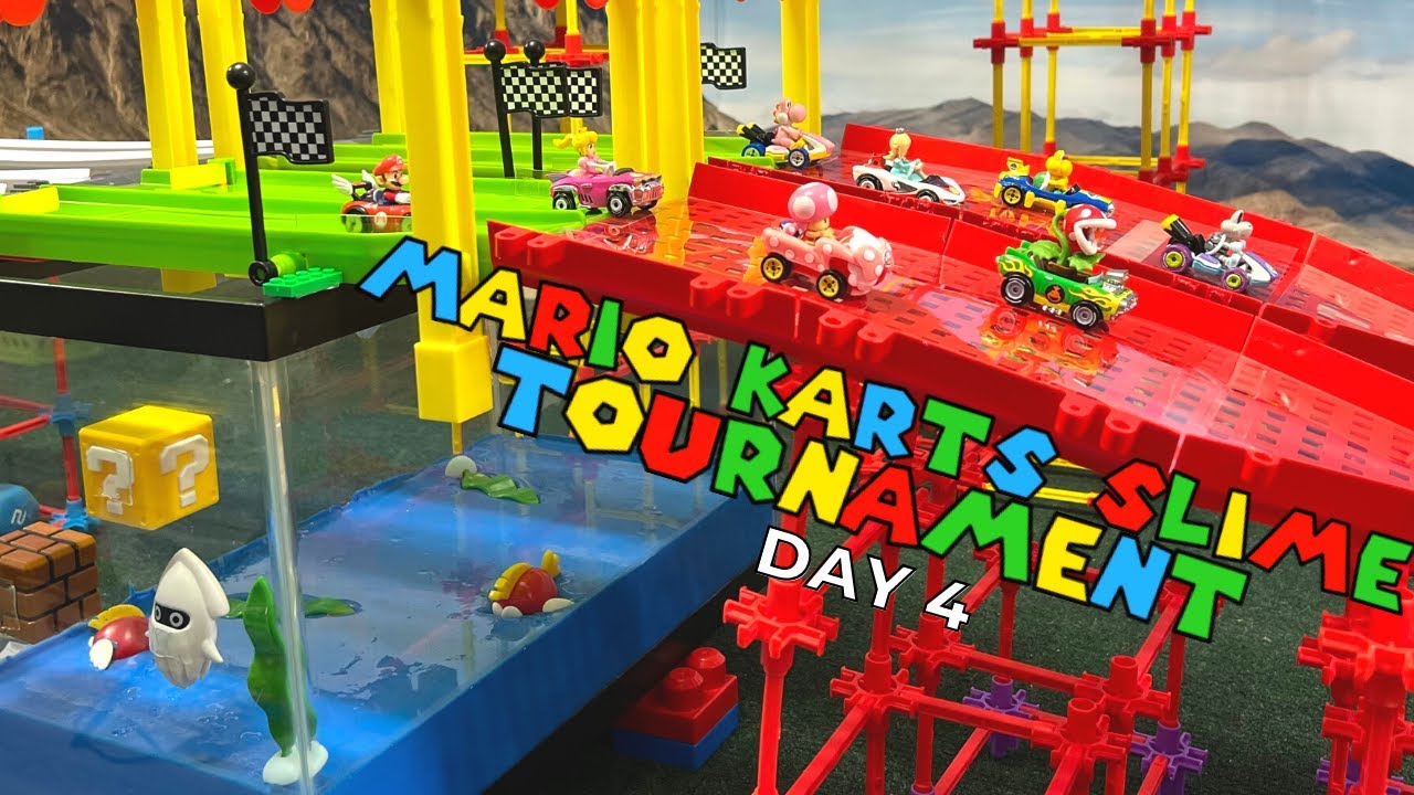 MARIO KARTS SLIME RACING | DIECAST CARS TOURNAMENT 4