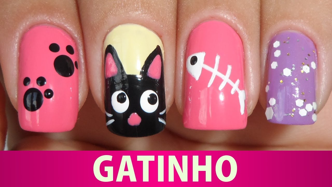 Unhas Decoradas de Gatinho