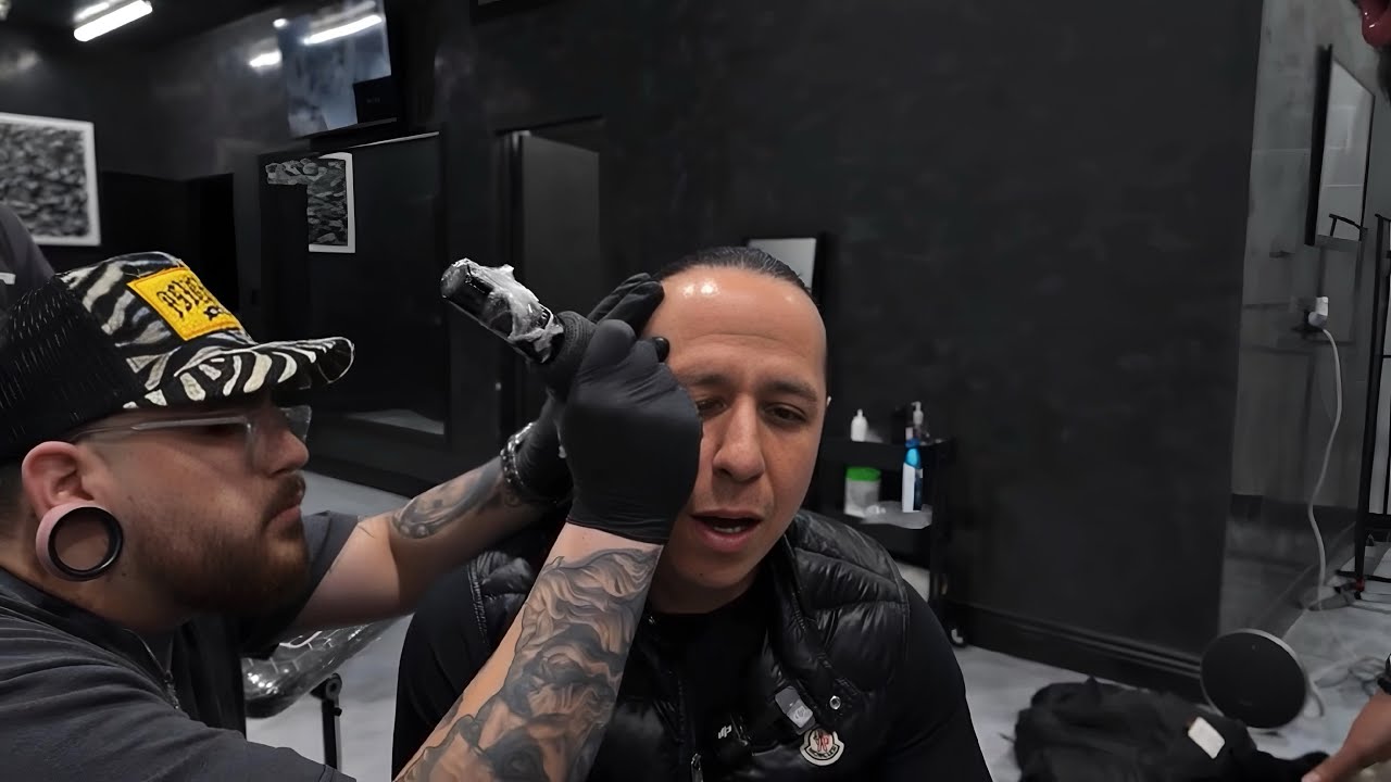 Flames Gets A Face Tattoo! 