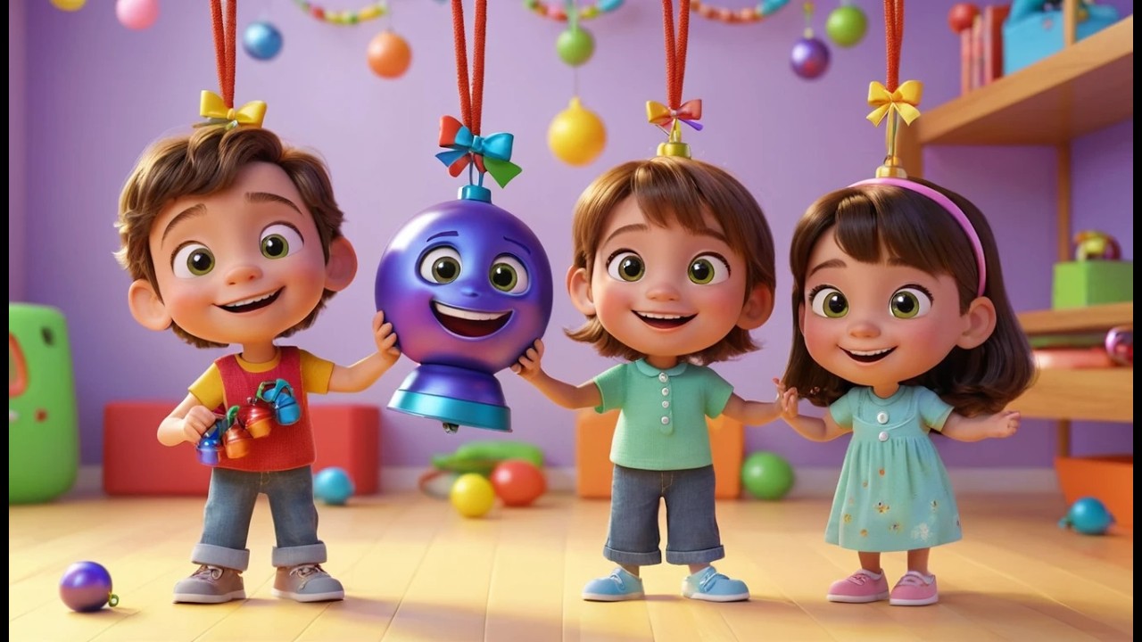 Six Little Toy Bells Jingle Jingle Jingle | Musical Counting Song for Kids