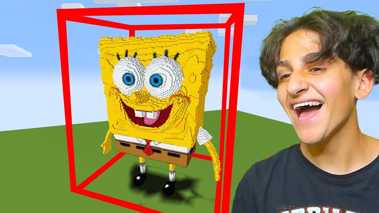 😂😱ماين كرافت دخلت عالم سبونج بوب انا وديكراي !! ساعدت بسيط