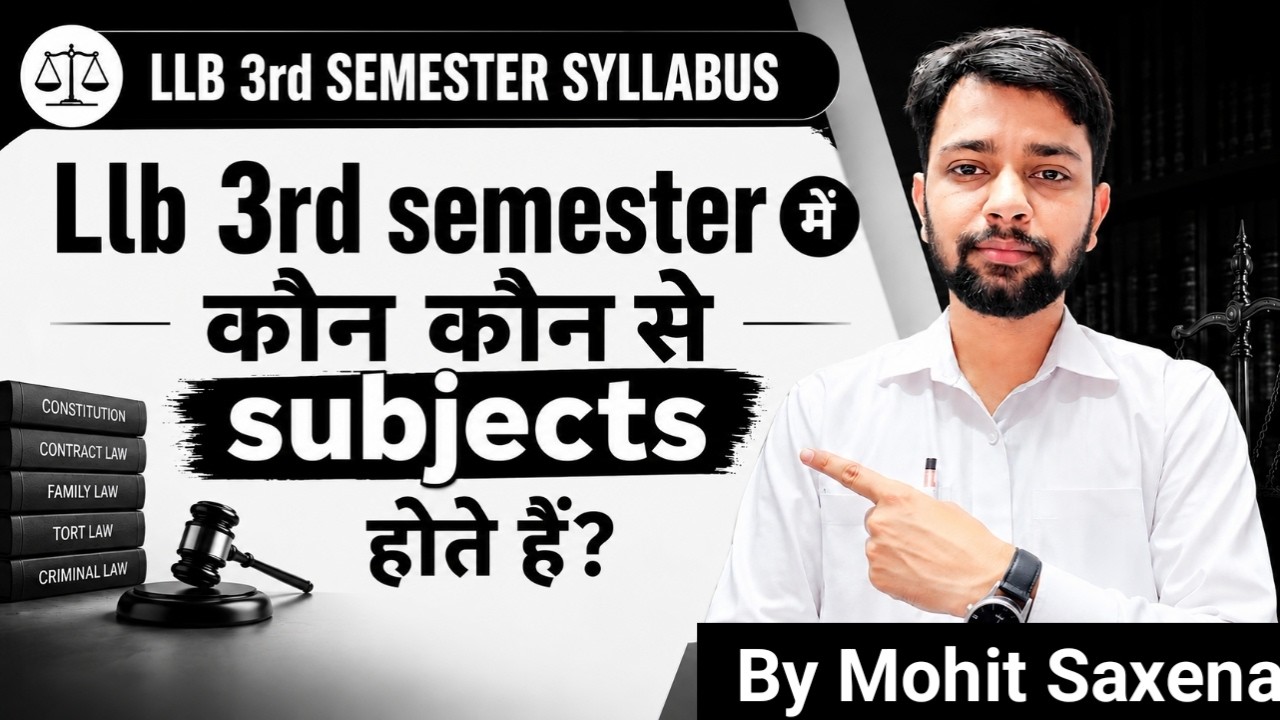 ccs university llb 3rd semester syllabus | LLB 3rd semester में कौन- कौन से subjects होते हैं ?