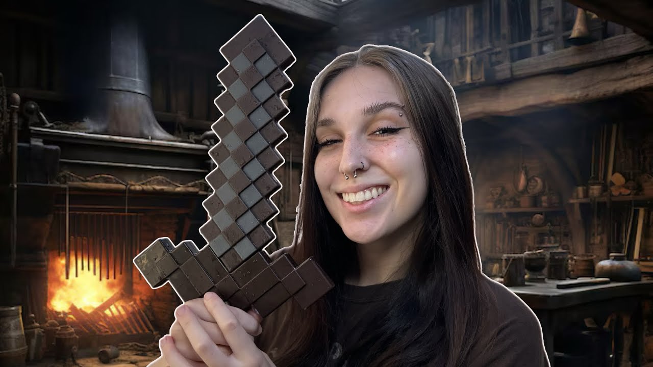 ASMR - Enchanting Your Netherite Sword | Minecraft Roleplay