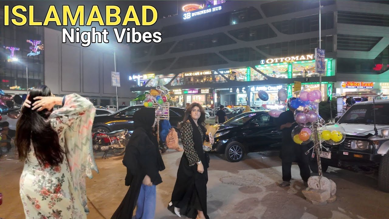Vibrant Islamabad Night Walk in I-8 Markaz | Beautiful Lights, Street Life & Modern City Vibes 4K 🇵🇰