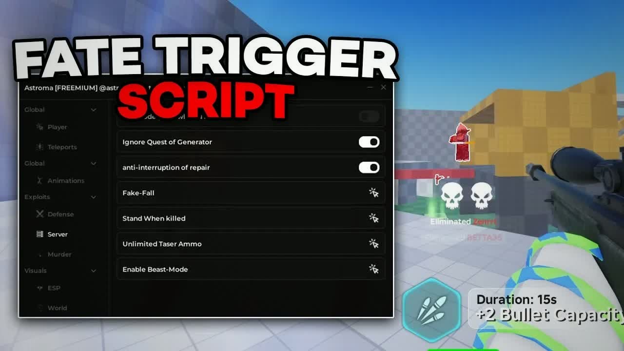 [FREE] Fate Trigger Script Pc 2026 | Kill All, Aimbot, Silent Aim, ESP, Wallbang, Kill Aura