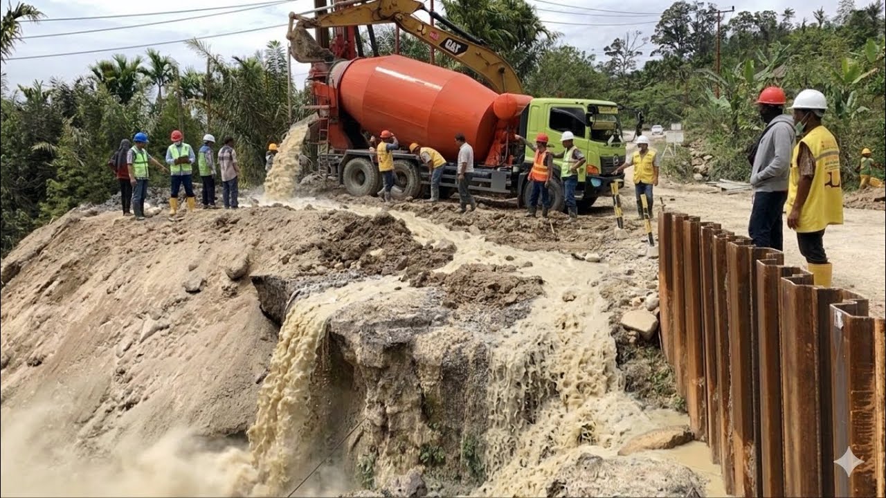 HANYA SEKEJAP MATA”SALURAN AIR SUDAH DIBUATKAN❗️AWAL PENGECORAN DI TITIK INI.