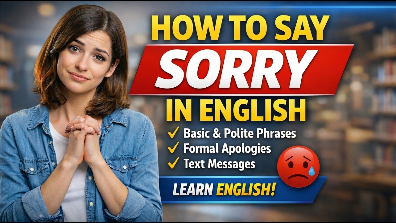 How to Say Sorry or Apologize in English | Powerful Apology Sentences for Every Situation