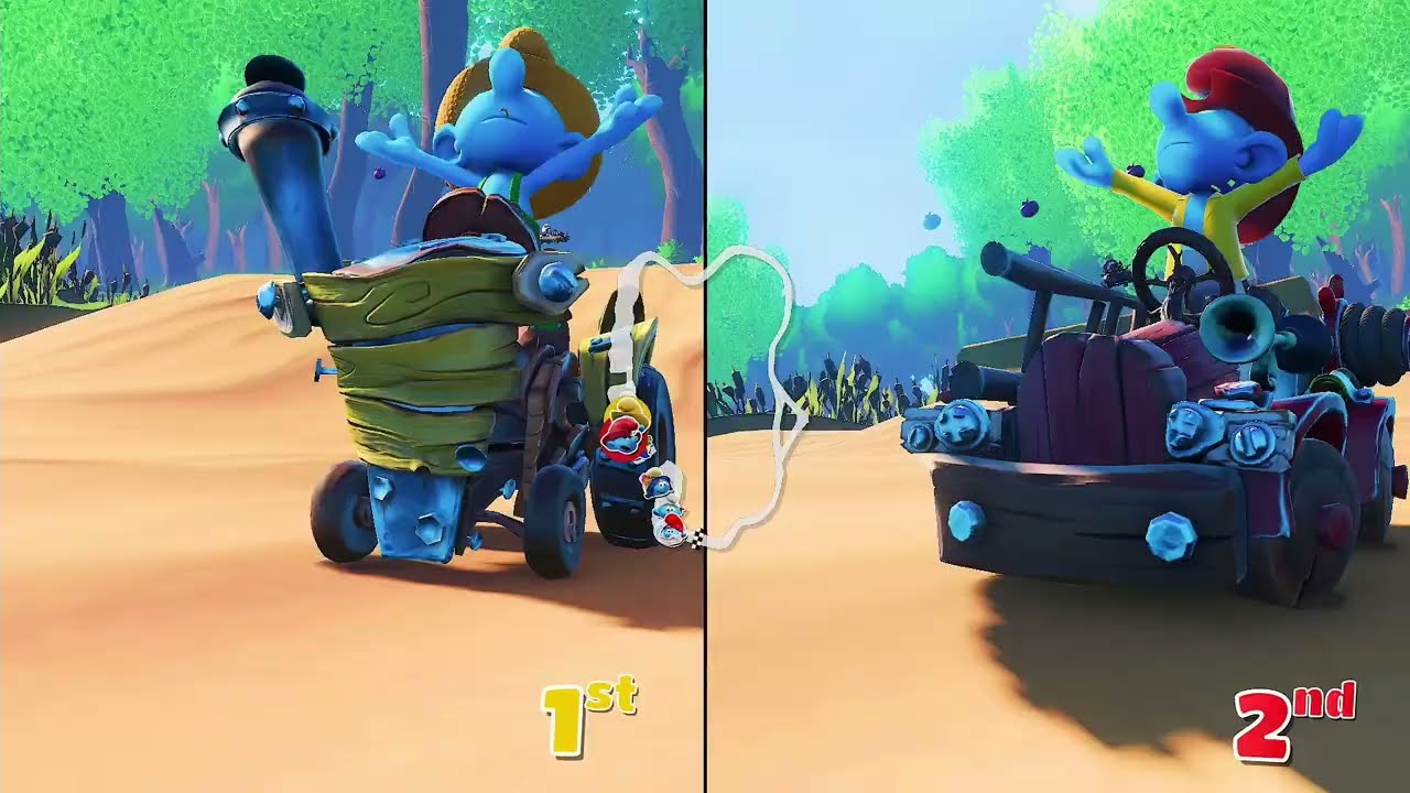 Smurfs Kart Gameplay 2P Multiplayer (Nintendo Switch)
