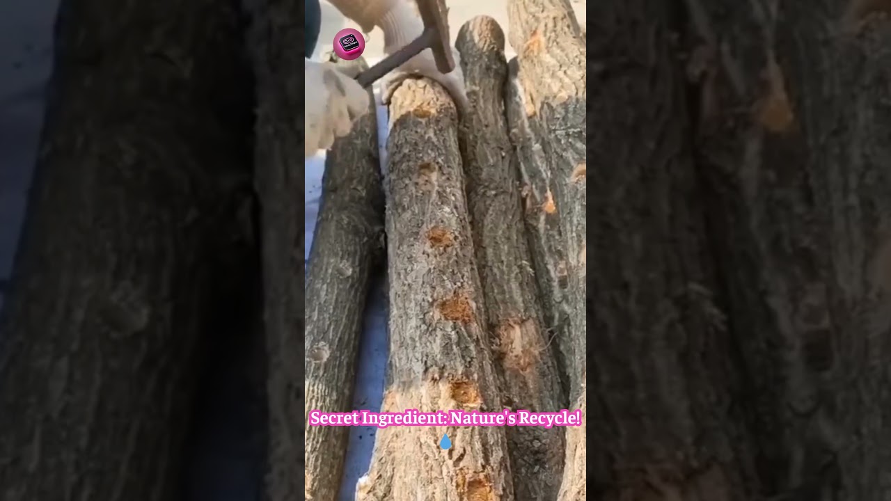 Mushroom Magic: Watch Trash Wood Grow Into Delicious Fungi! #EcoFarm #Upcycle #MindBlown 🍄♻️🤯