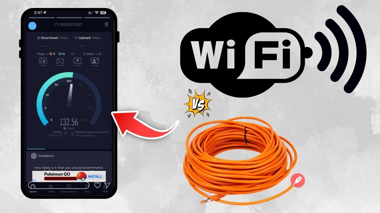 WiFi vs Wired Internet Speed Test