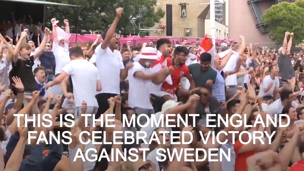 How England Fans Celebrated Sweden Win - Russia 2018 World Cup