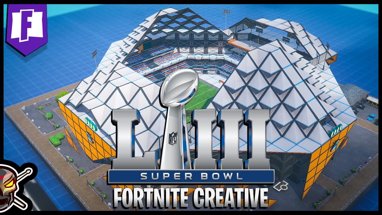 This Fortnite NFL Stadium Build Took 12 Hours... Fortnite Block Party
