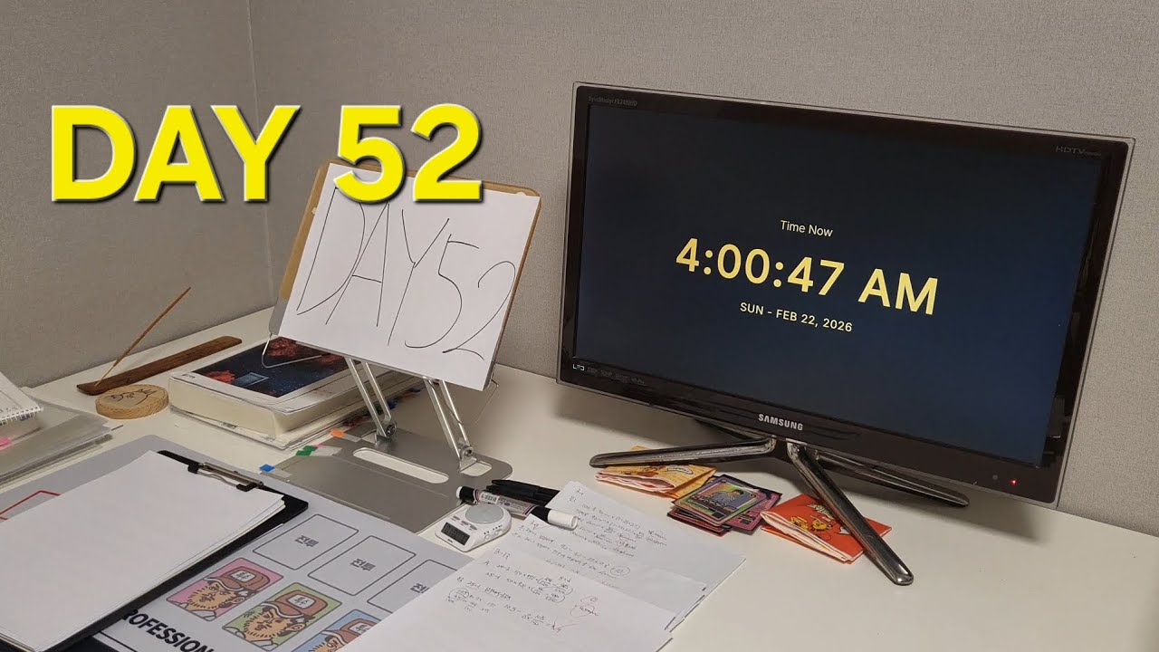 [3AM Experiment] Day 52 | Studying from 4:02 to 7:02
