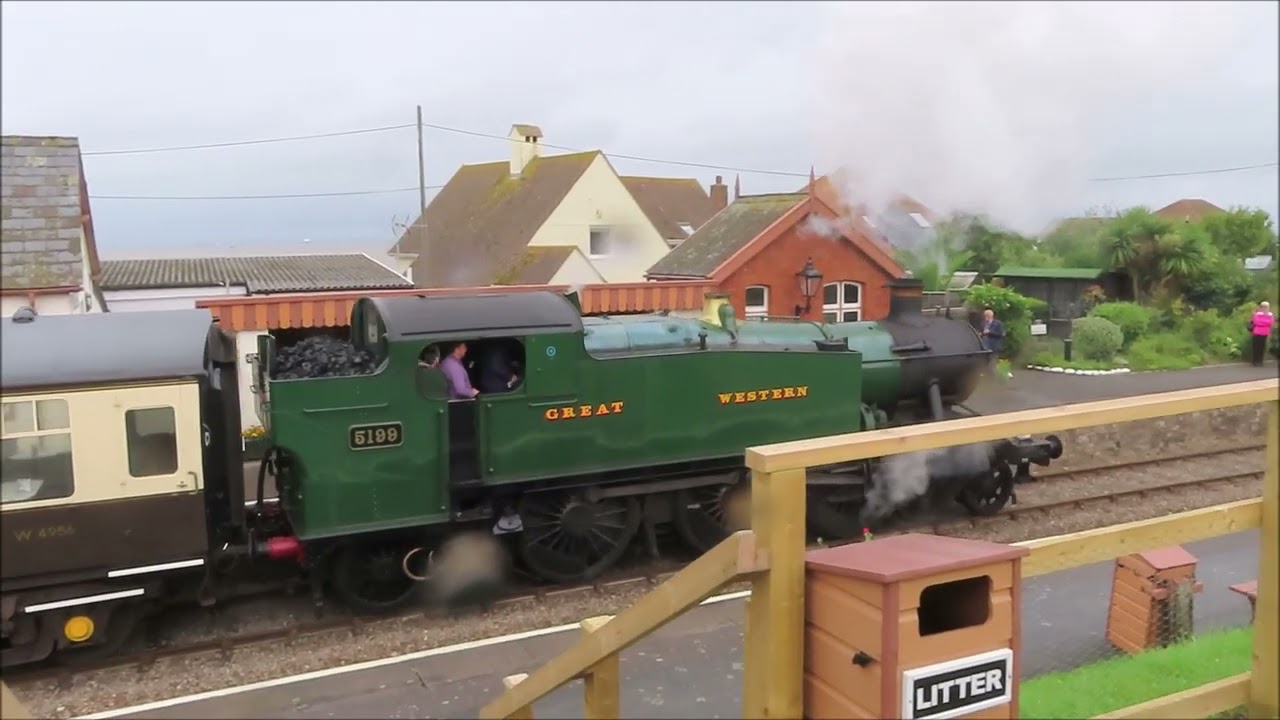 WSR TRAINS RUN AGAIN THROUGH BLUE ANCHOR AFTER THE FLOODS 19 SEPTEMBER 2023