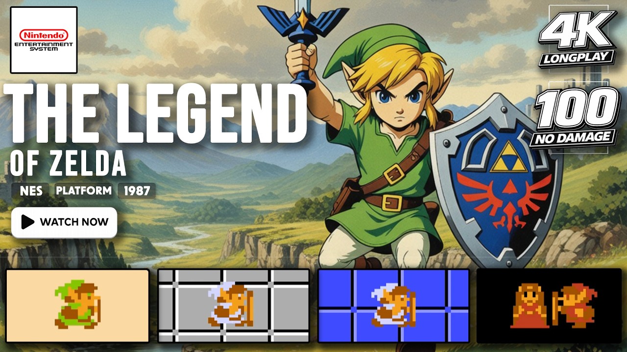 [100% & NO DAMAGE] The Legend of Zelda | Quest 1 and 2 | NES LONGPLAY | FULL GAME | 4K