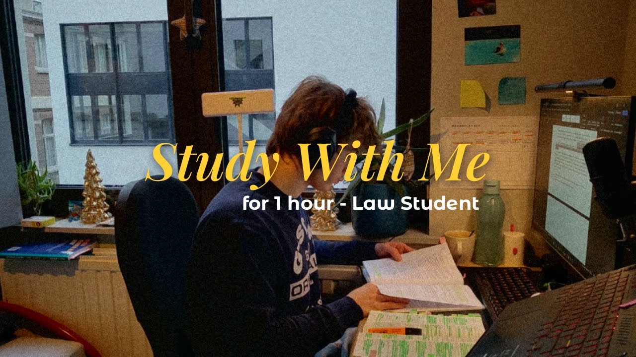 1-HOUR STUDY WITH ME | Law Student, Lofi Music, No Talking