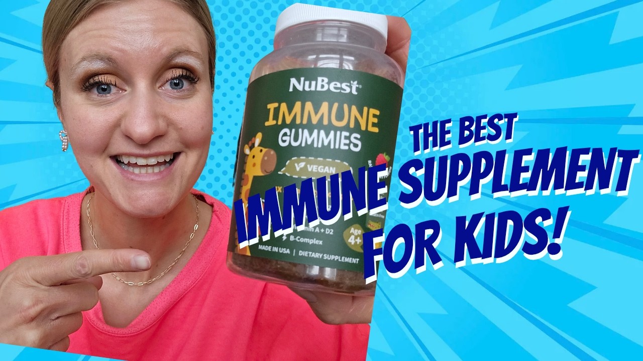 Nubest Kids Immune Support gummies for ages 4+! Iron, Zinc, Vitamins C, D2, A & B- Complex