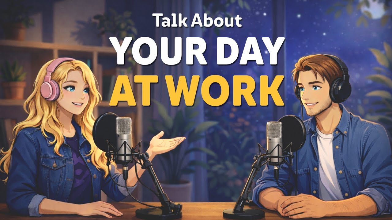 Talk About Your Workday | Easy English Podcast | Conversation Practice A2–B1
