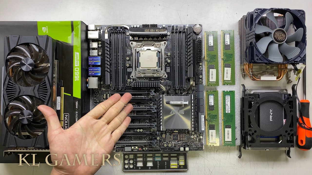 intel Core i7 6800K ASUS X99-E WS USB3.1 48GB DDR4 GTX1660 Super Gaming PC Build Benchmark