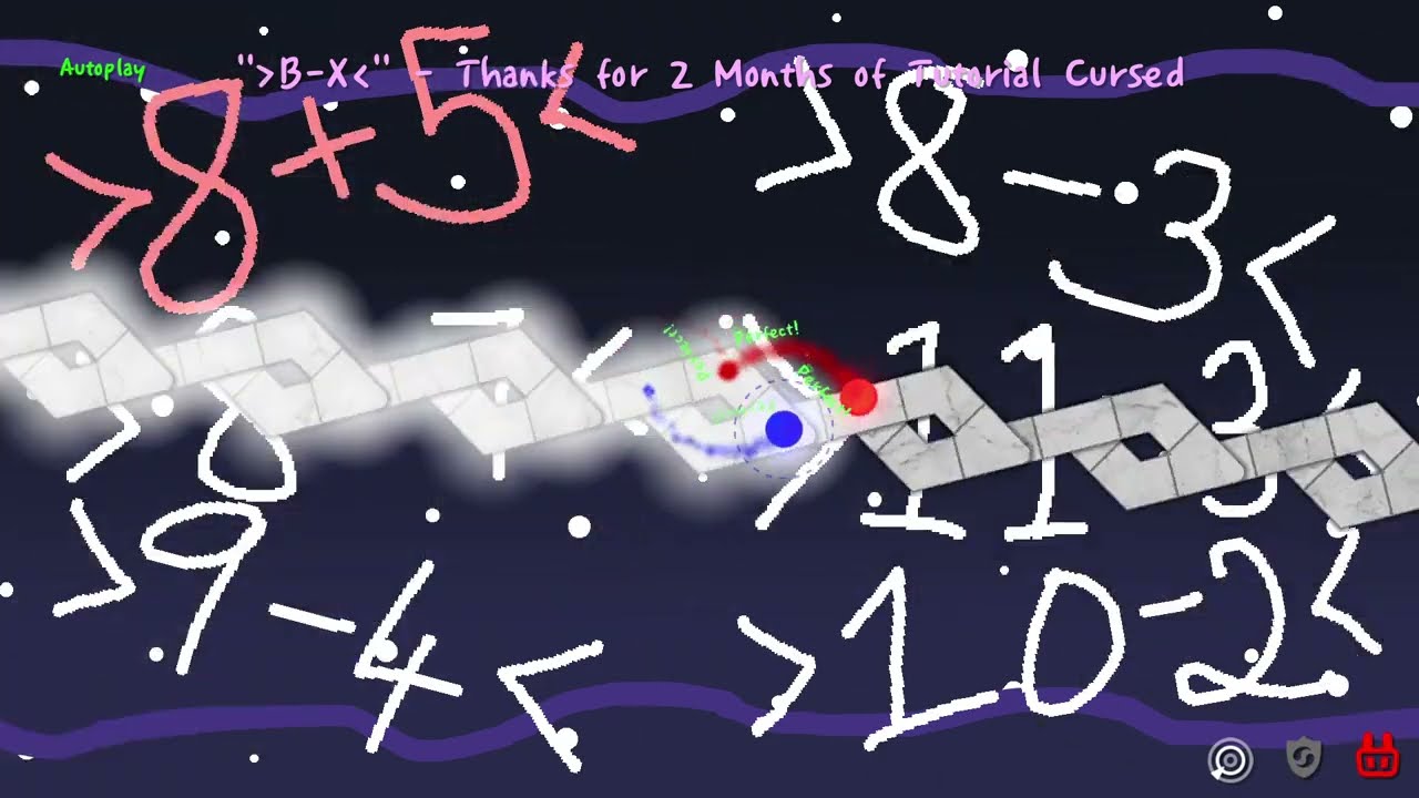 [ADOFAI Cursed] ''&ge;B-X&le;'' - Thanks for 2 Months of Tutorial Cursed