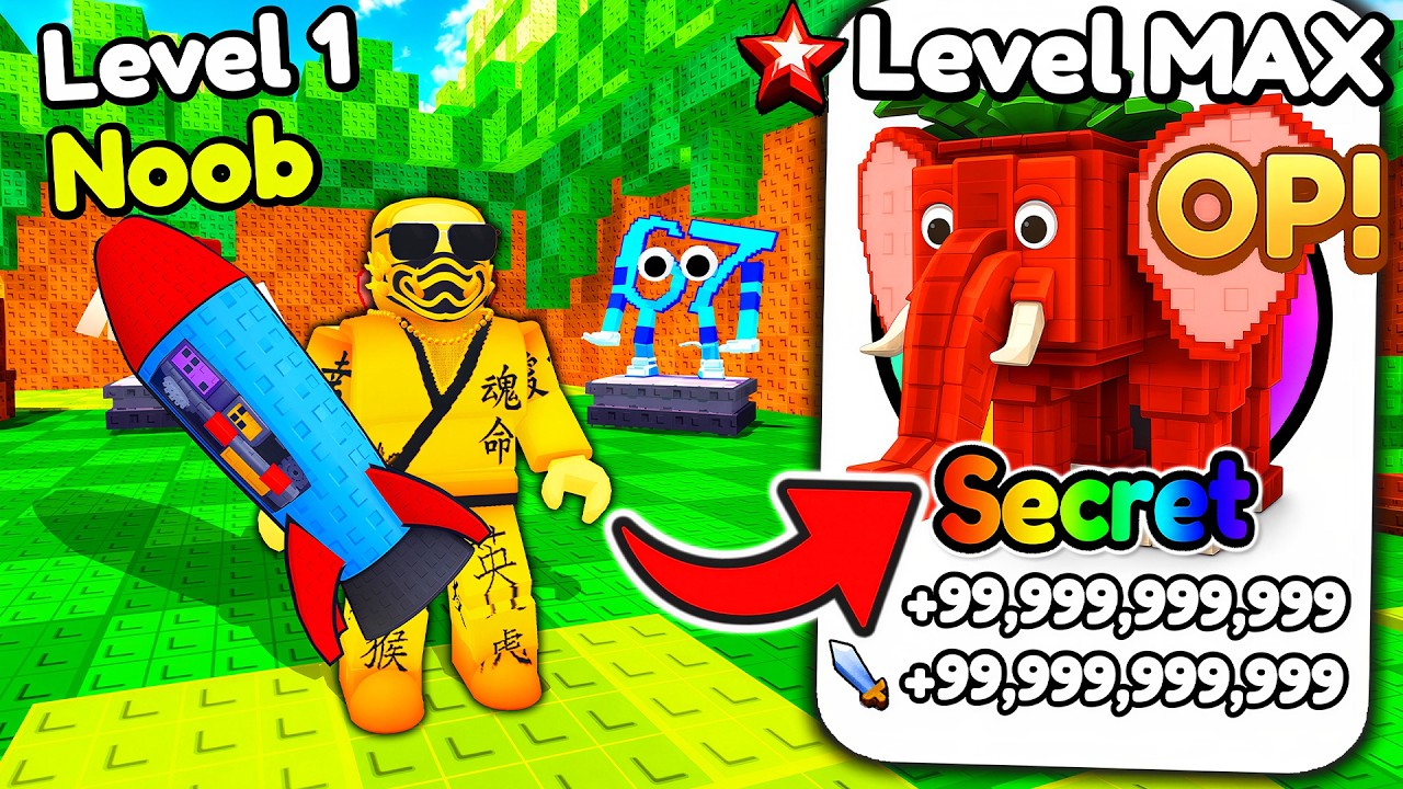 Starting Over as NOOB with OP SECRET in Rocket For Lucky Blocks!