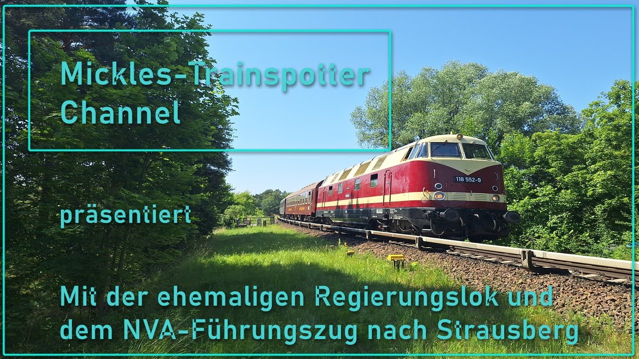 ☆☆☆ Mit der ehemaligen Regierungslok und dem NVA-Führungszug nach Strausberg ☆☆☆