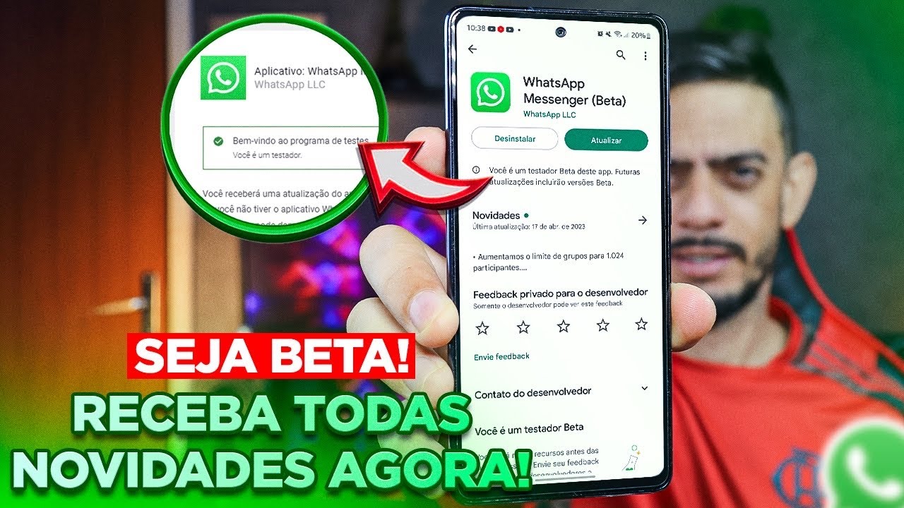 🔥É OFICIAL! COMO ser Testador Beta do WHATSAPP - Receba os NOVOS RECURSOS!