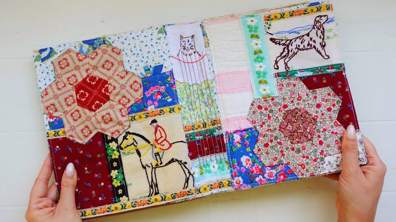 ✿ my new journal ✿ with TUTORIAL | Felt Fabric Journal Cover DIY