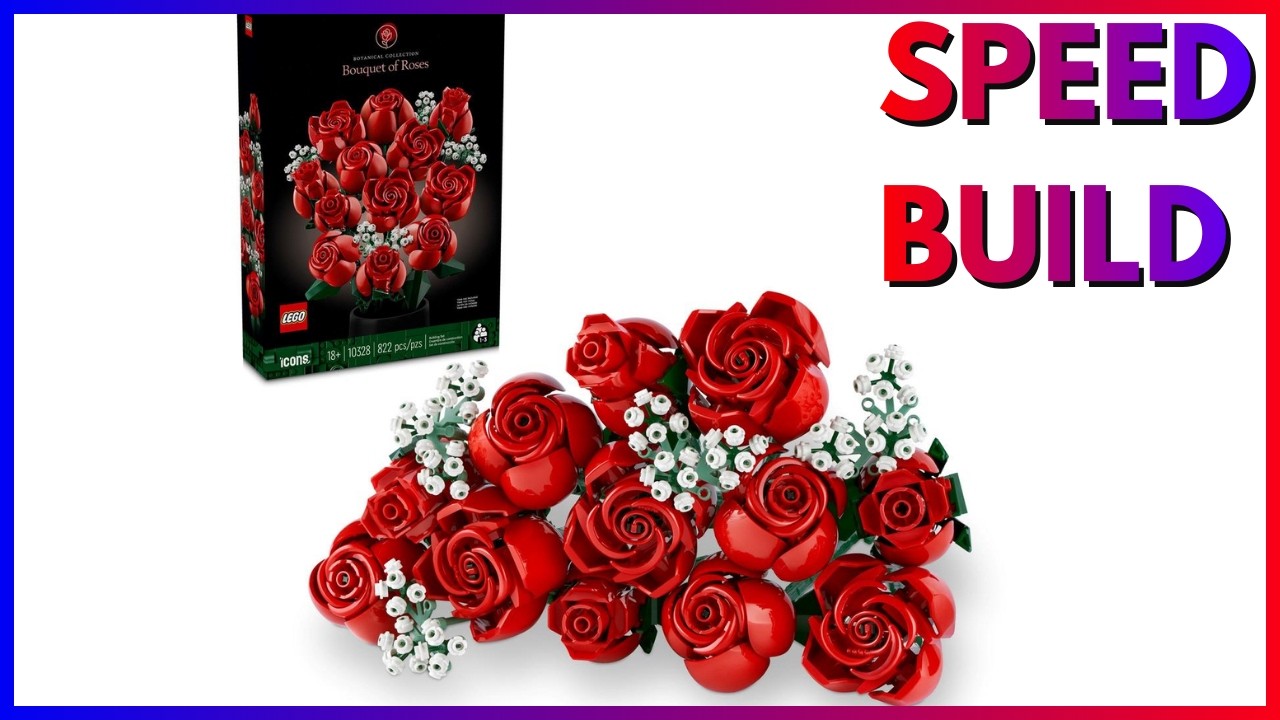 Lego 10328 Bouquet of Roses Speed Build