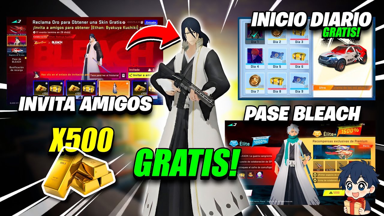 Todas las recompensas gratuitas, pases y ruletas de la Colab Blood Strike X Bleach