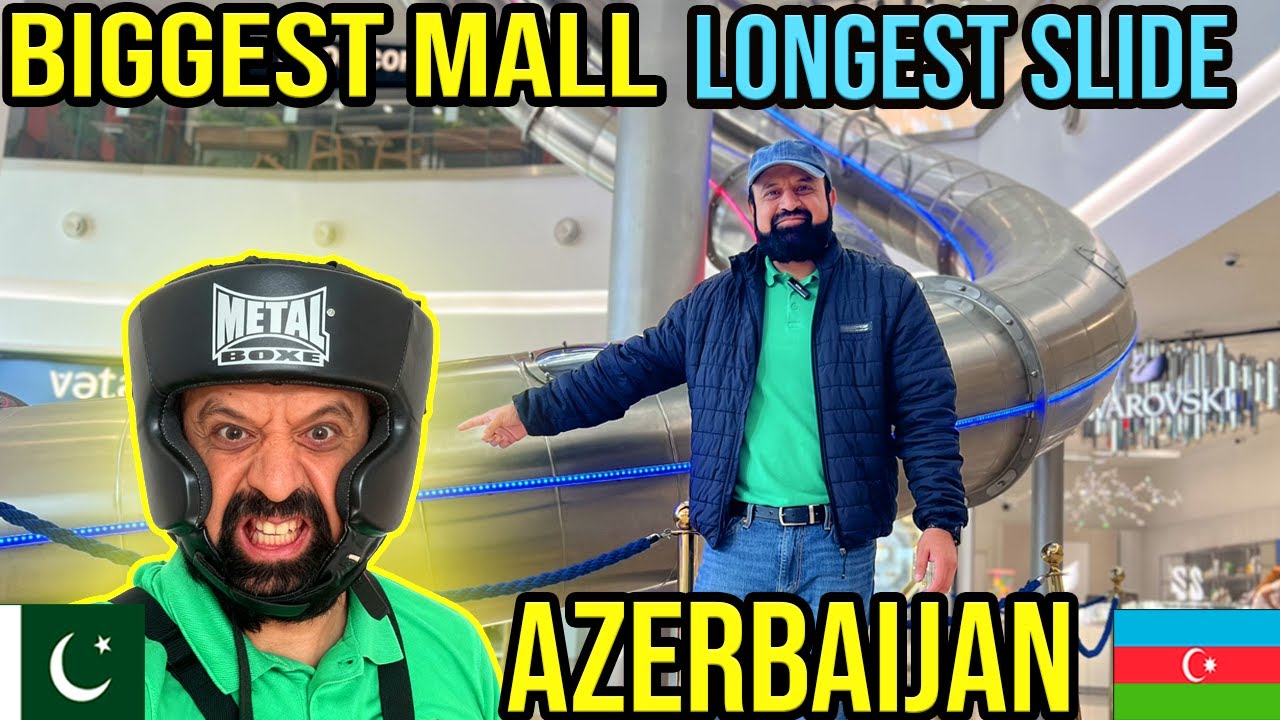 Biggest Shopping Mall | indoor slide vlog | kids fun in Baku, Azerbaijan 🇦🇿