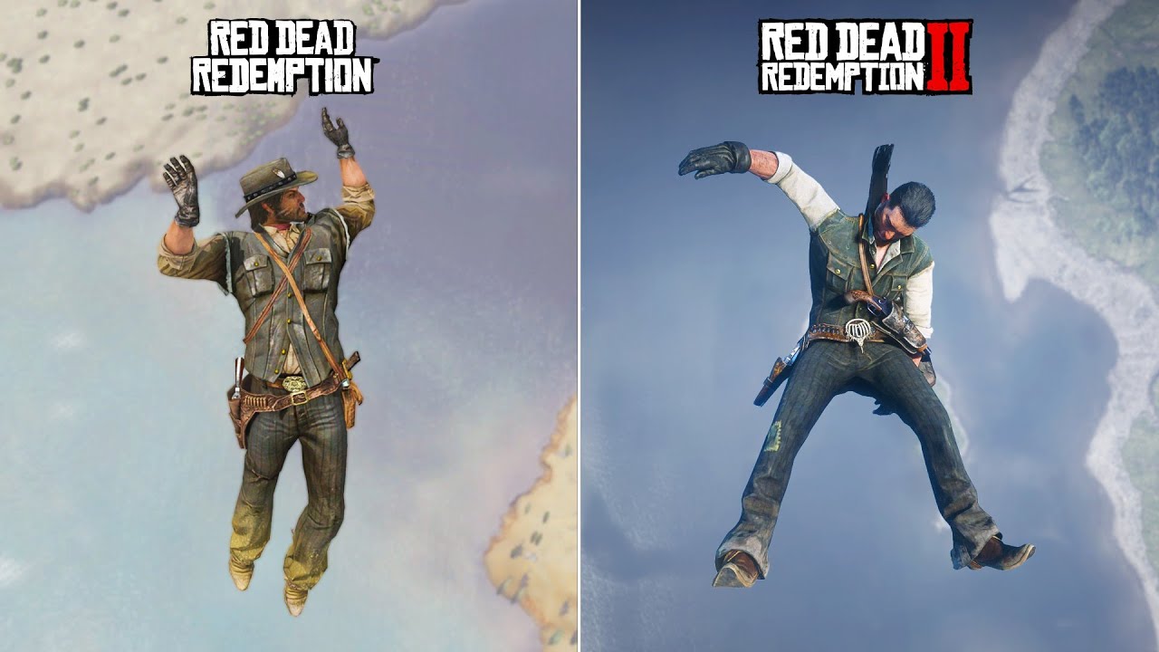 RDR2 vs RDR1 | John Marston Falling from the Sky