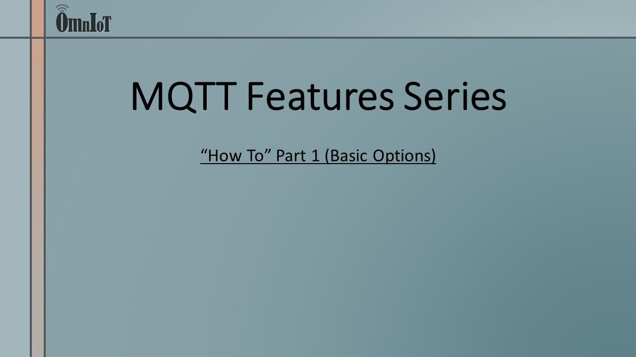OmnIoT SoftHub MQTT Capabilities, 