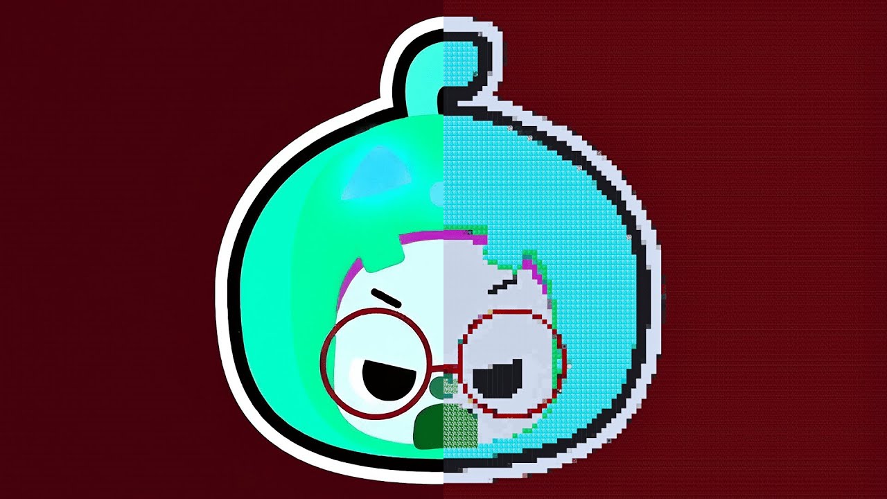 Эффекты логотипа Hogi Halloween Jingle l Оригинал VS Pixel Art I Предварительный просмотр 2 l Эфф...