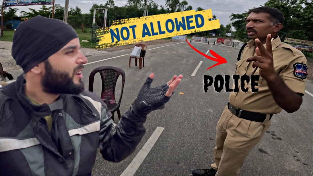 Police Helped Me 🥹 Stuck In Flood Area In Telangana | All India Solo Bike Trip | The Umar