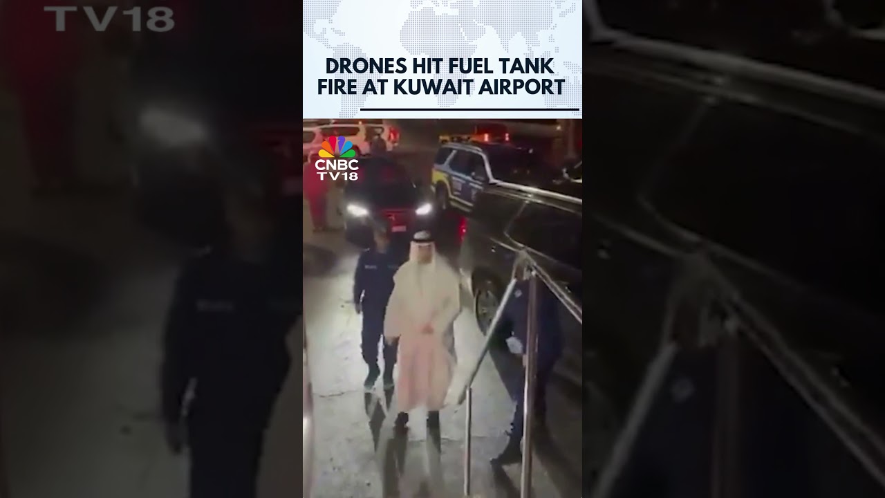 Fire At Kuwait Airport After Drones Hit Fuel Tank Amid West Asia War | N18G
