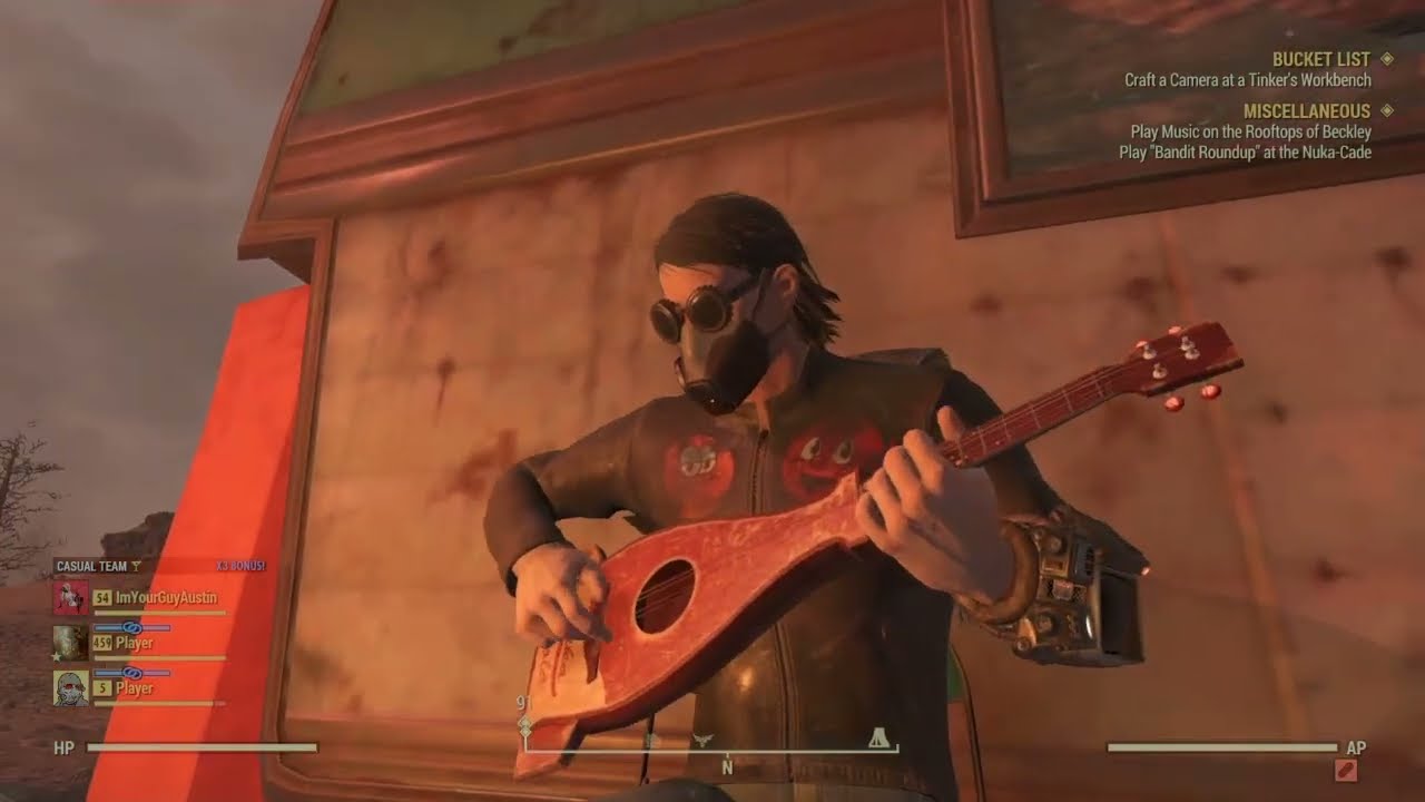 Jamming out as my team-mates leave