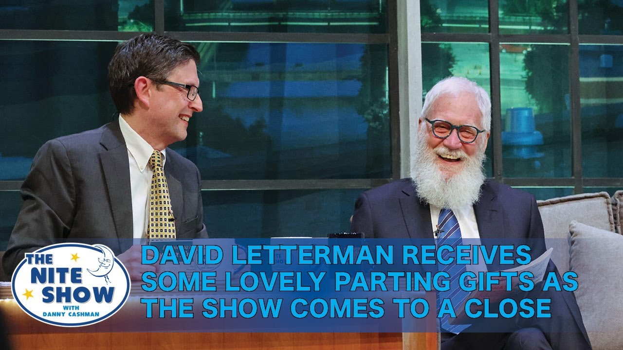 Dan Cashman Offers David Letterman Parting Gifts on The Nite Show. Dave Asks About Dysarts.