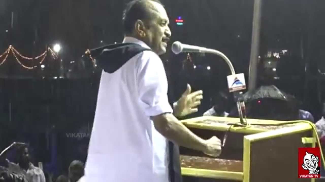 Vaiko Speech In Heavy Rain - Questions Jayalalitha