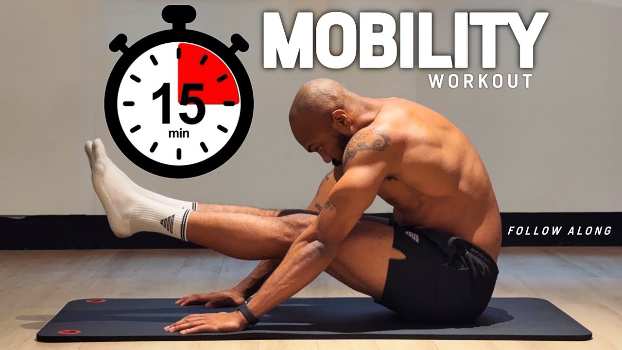 15 Minute Beginner Mobility Workout - Follow Along, No Talking, Full Body