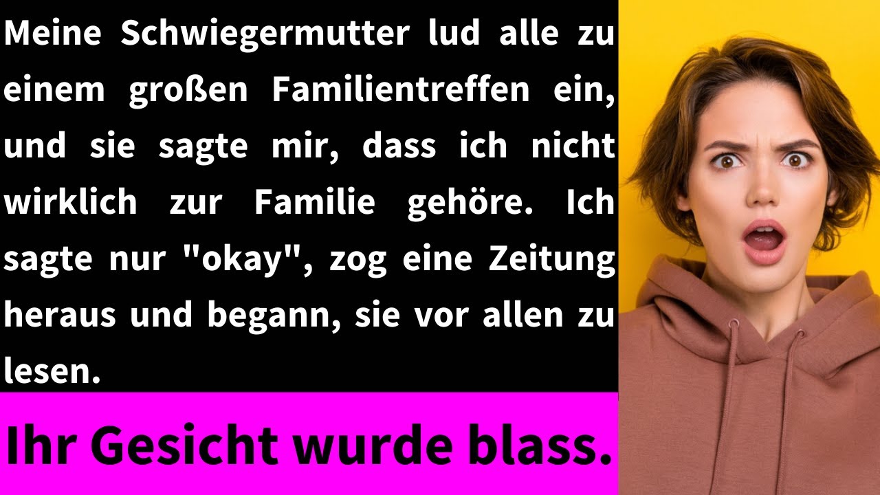 Meine Schwiegermutter lud alle zu einem gro&szlig;en Familienfest ein, aber sie schloss mich aus
