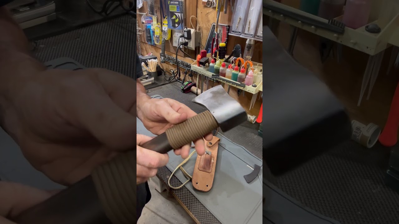 Harbor Freight Hatchet and Knife Modifications  #Harborfreighthatchet  #handaxemods #axetuneup
