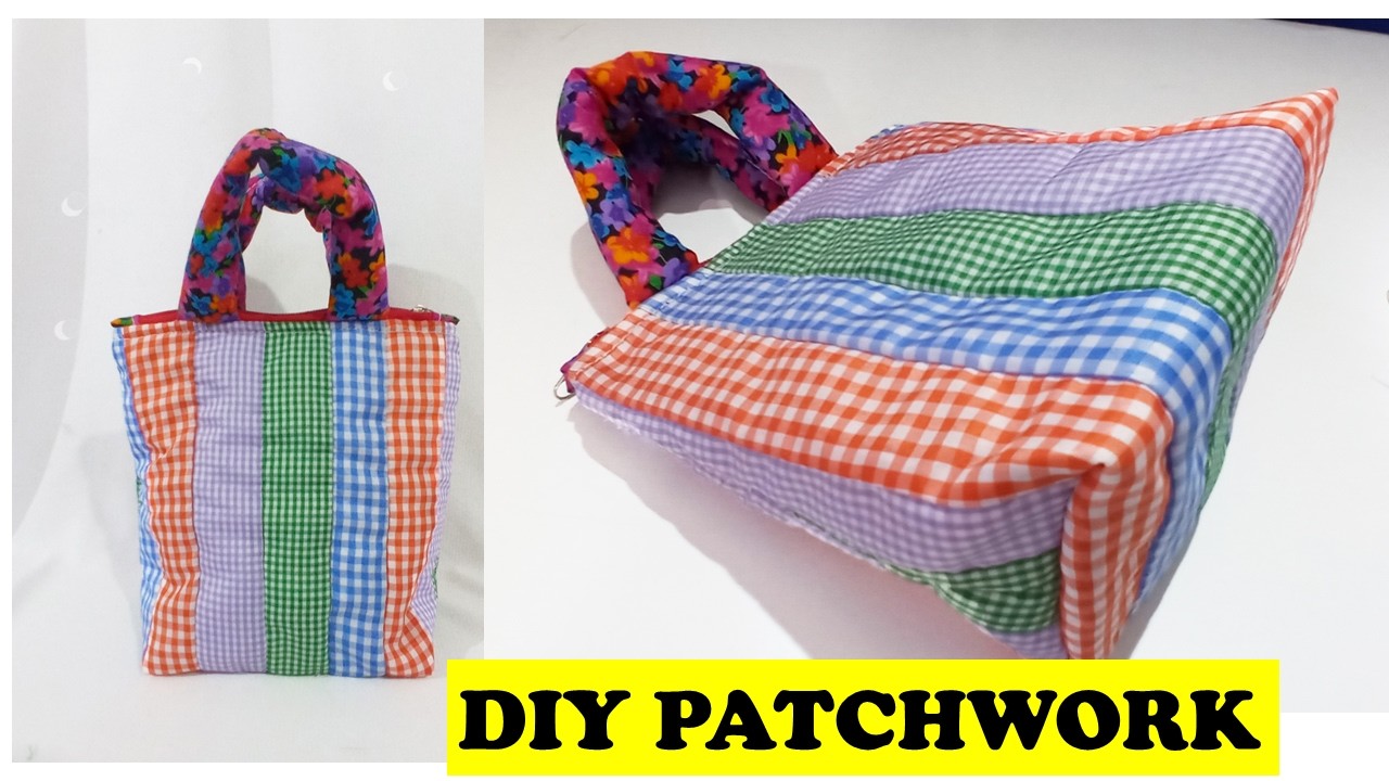 DIY BOLSO PATCHWORK/COSIENDO EN CASA PASO A PASO /ASA ACOJINADA